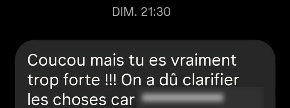 Message d'une consultante à Suzan
