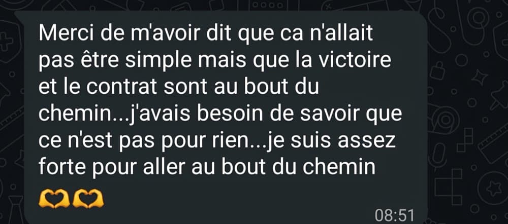 Message d'une consultante à Suzan